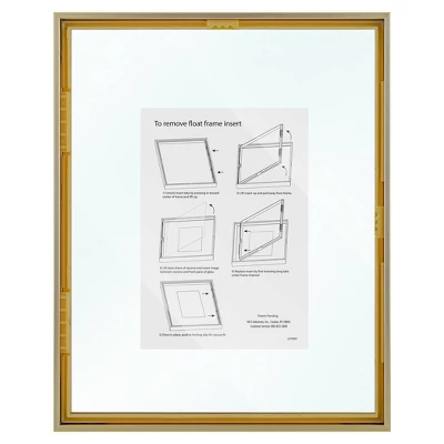 8" X 10" Float Thin Metal Gallery Frame Brass - Project 62™ 6 8" X 10" Float Thin Metal Gallery Frame Brass - Project 62™ - Image 4
