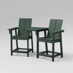 Moore 3pc POLYWOOD Patio Counter Chair Set With Connecting Table - Project 62™ -Project 62 Sales Store GUEST 04f1efdb 19a7 4b88 bff4 2fe095cd7ad2