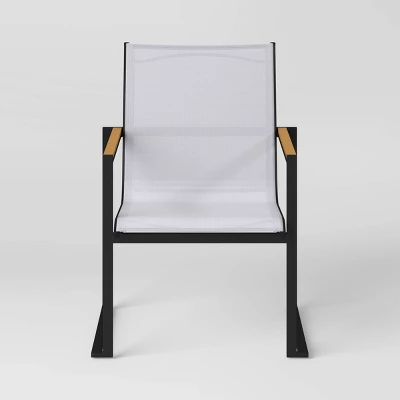 2pc Henning Outdoor Patio Dining Chairs Arm Chairs Gray - Project 62™ 5 2pc Henning Outdoor Patio Dining Chairs Arm Chairs Gray - Project 62™ - Image 3