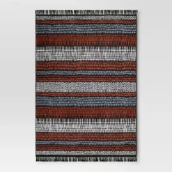 Drawn Stripe Warm Outdoor Rug - 7'x10' - Project 62™