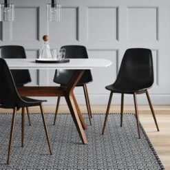 2pk Copley Armless Dining Chairs Black - Project 62â„¢