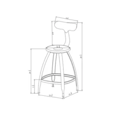 Seidler Architect Industrial Counter Height Barstool Black - Project 62™ -Project 62 Sales Store GUEST 1826fd44 b2f5 4927 8d9a b4327fda6910