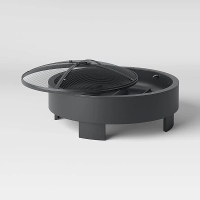 24" Round Wood Burning Fire Pit With Legs - Black - Project 62™ 5 24" Round Wood Burning Fire Pit With Legs - Black - Project 62™ - Image 3