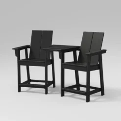 Moore 3pc POLYWOOD Patio Counter Chair Set With Connecting Table - Project 62™ -Project 62 Sales Store GUEST 239c790b c837 4a6a 97d5 28612995ca8a