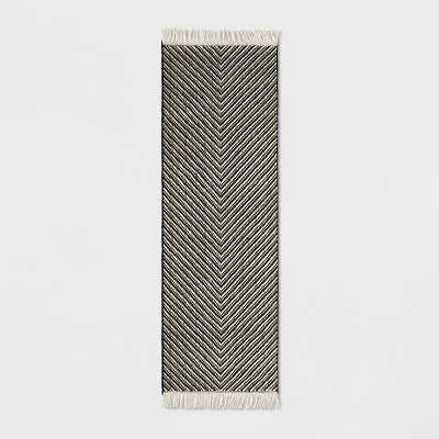 Chevron Woven Area Rug Black/White - Project 62™ 4 Chevron Woven Area Rug Black/White - Project 62™ - Image 3