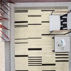 7' X 10' Outdoor Rug Multitier Bars Gray/Cream - Project 62™ -Project 62 Sales Store GUEST 2fe2967b 1706 430c a81a f5d1b5bf2b5f