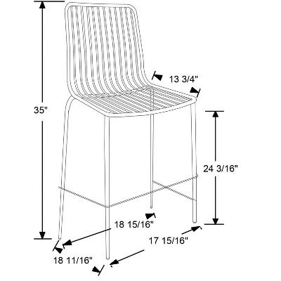 Set Of 2 Sodra Rounded Seat Wire Counter Height Barstool White - Project 62™ 7 Set Of 2 Sodra Rounded Seat Wire Counter Height Barstool White - Project 62™ - Image 5