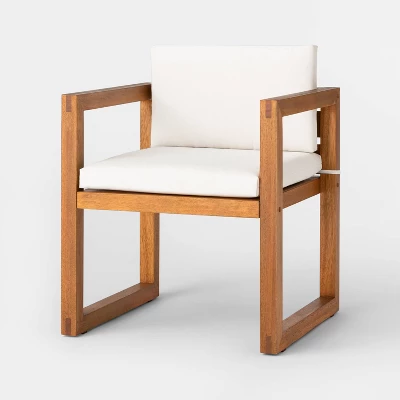 Kaufmann 2pk Wood Patio Arm Chairs - Natural - Project 62™ 4 Kaufmann 2pk Wood Patio Arm Chairs - Natural - Project 62™ - Image 2