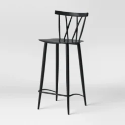 Set Of 2 Becket Metal X Back Barstool Black - Project 62™ -Project 62 Sales Store GUEST 51b0edfe c772 45b3 95ee 5bf8043f0bda
