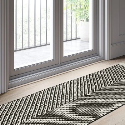 Chevron Woven Area Rug Black/White - Project 62™ 3 Chevron Woven Area Rug Black/White - Project 62™ - Image 2