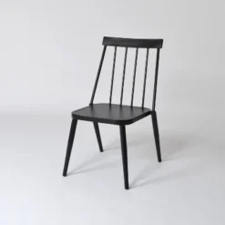 4pc Windsor Outdoor Patio Dining Chairs Stacking Chairs Black - Project 62™