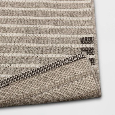 5' X 7' Uniform Stripe Outdoor Rug Cream - Project 62™ 5 5' X 7' Uniform Stripe Outdoor Rug Cream - Project 62™ - Image 3