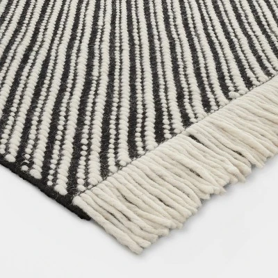 Chevron Woven Area Rug Black/White - Project 62™ 2 Chevron Woven Area Rug Black/White - Project 62™