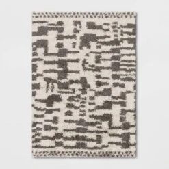 Jutland Geo Moroccan Hand Tufted Shag Area Rug Gray - Project 62™ -Project 62 Sales Store GUEST 6414a9c5 ec2e 4ae7 87d3 672a4f8fd64c