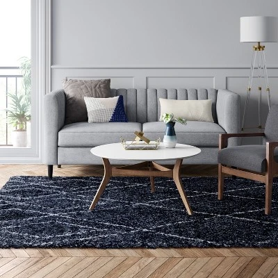 Diamond Patterned Shag Woven Rug - Project 62 4 Diamond Patterned Shag Woven Rug - Project 62 - Image 2