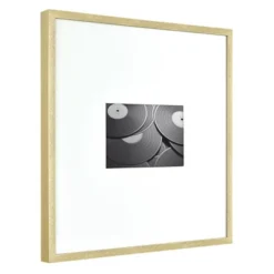 12.9" X 12.9" Matted To 4" X 6" Thin Metal Gallery Frame Brass - Project 62â„¢