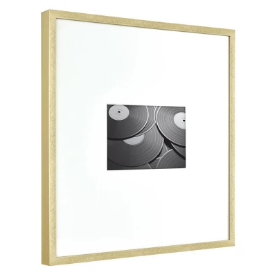 12.9" X 12.9" Matted To 4" X 6" Thin Metal Gallery Frame Brass - Project 62™ 3 12.9" X 12.9" Matted To 4" X 6" Thin Metal Gallery Frame Brass - Project 62™