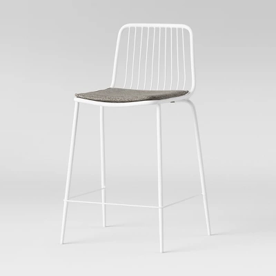 Set Of 2 Sodra Rounded Seat Wire Counter Height Barstool White - Project 62™ 5 Set Of 2 Sodra Rounded Seat Wire Counter Height Barstool White - Project 62™ - Image 3