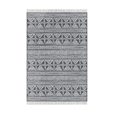 Outdoor Rug Tasseled Charcoal - Project 62™ 6 Outdoor Rug Tasseled Charcoal - Project 62™ - Image 4
