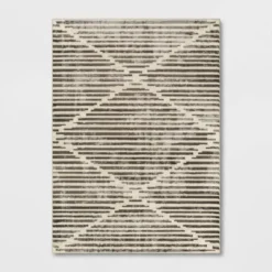 Kirk X Modern Striped Rug Black/White - Project 62™ -Project 62 Sales Store GUEST 88f8c7fc a92f 4a03 8525 c70305543dda