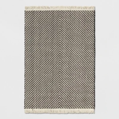 Chevron Woven Area Rug Black/White - Project 62™ 6 Chevron Woven Area Rug Black/White - Project 62™ - Image 5
