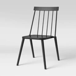 4pc Windsor Outdoor Patio Dining Chairs Stacking Chairs Black - Project 62™ -Project 62 Sales Store GUEST 9f2e3d7a 941c 4a50 8f55 7e2d35605e8c