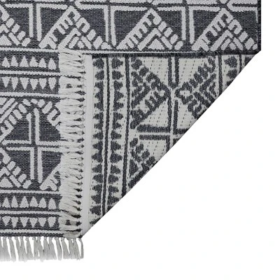 Outdoor Rug Tasseled Charcoal - Project 62™ 4 Outdoor Rug Tasseled Charcoal - Project 62™ - Image 2