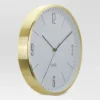 6" Round Wall Clock White/Brass - Project 62™ -Project 62 Sales Store GUEST b34cc3e5 ae80 45ae 8bec f6a921b779eb