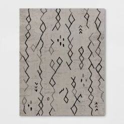 Grace Sketch Diamond Indoor/Outdoor Rug - Black/White - Project 62™ -Project 62 Sales Store GUEST bf4efed9 61e0 4dc1 9561 553620f077a1