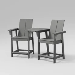 Moore 3pc POLYWOOD Patio Counter Chair Set With Connecting Table - Project 62™ -Project 62 Sales Store GUEST cea83390 883c 491a 9fec 9b6d4447dc8c