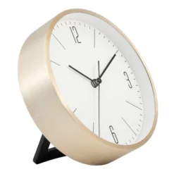 6" Round Wall Clock White/Brass - Project 62™ -Project 62 Sales Store GUEST d4aa98c9 2ef7 41e3 a6cc 6473842e077e
