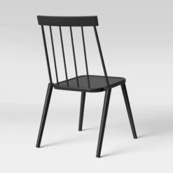 4pc Windsor Outdoor Patio Dining Chairs Stacking Chairs Black - Project 62™ -Project 62 Sales Store GUEST e7ebfd27 3ee5 4e5a ac84 18deb74b6567