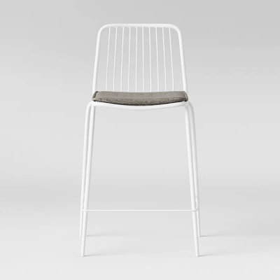 Set Of 2 Sodra Rounded Seat Wire Counter Height Barstool White - Project 62™ 4 Set Of 2 Sodra Rounded Seat Wire Counter Height Barstool White - Project 62™ - Image 2