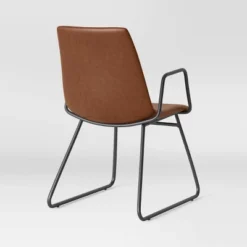 2pk Bowden Dining Chair With Arms Caramel Faux Leather - Project 62™ -Project 62 Sales Store GUEST f262c859 ea45 42df 993a 776aeccbbfde